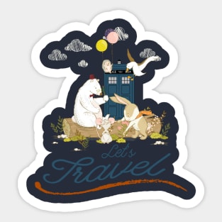 Doctor Bear and his Companions Sticker